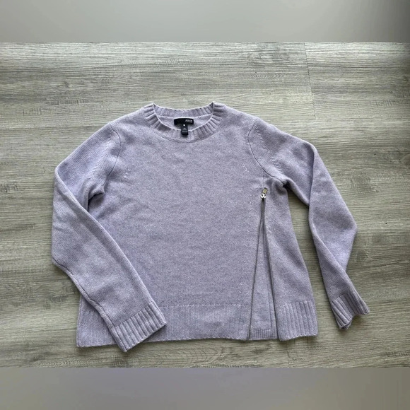 Aqua 100% Cashmere sweater beautiful lilac super soft Sz Xs - Picture 2 of 5